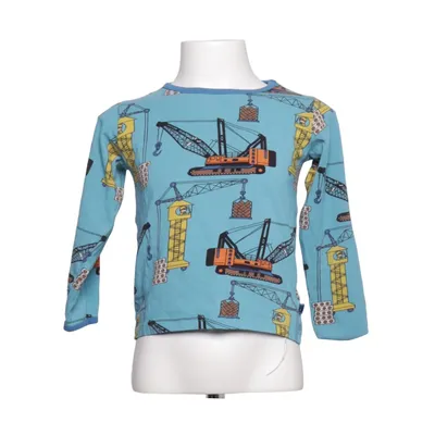 Långärmad t-shirt (Blå, Flerfärgad) från Småfolk Elastan, Ekologisk bomull