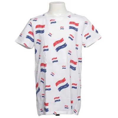 T-shirt (Vit, Blå, Röd) från Hema Bomull