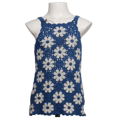 Robe de plage (Bleu, Blanc) de Zara Coton, Polyester