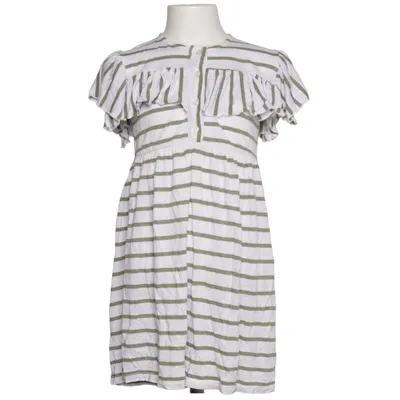 Dress (White, Green) from Morley Linen, Polyester, Viscose