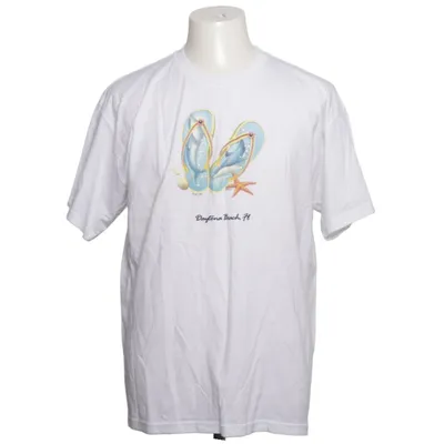 T-shirt (Hvid) fra Hanes Heavyweight Bomuld, Polyester