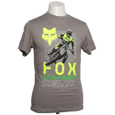 T-shirt (Gray, Yellow) from Fox Cotton, Polyester