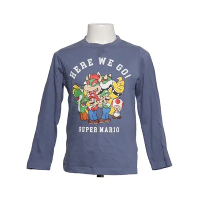 Långärmad t-shirt (Blå, Flerfärgad) från Super Mario Bomull