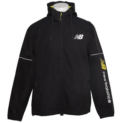 Träningsjacka (Svart, Gul) från New Balance Elastan, Polyester
