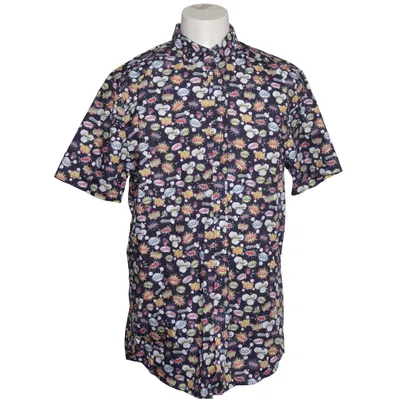 Short sleeve shirt (Blue, Multicolored) from Colours & Sons Cotton