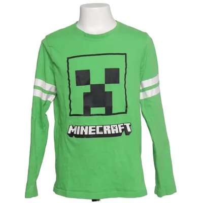 Lange mouwen shirt (Groen, Zwart, Wit) van Minecraft Katoen