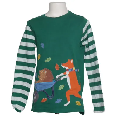 Langærmet t-shirt (Grøn, Hvid, Flerfarvet) fra Mini Boden Bomuld