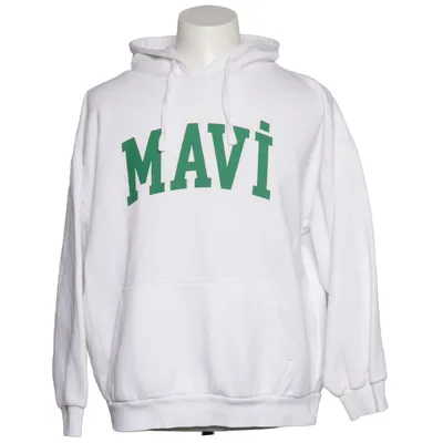 Hoodie (White, Green) from Mavi Cotton, Polyester