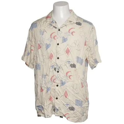 Short sleeve shirt (Beige, Multicolored) from Anerkjendt Viscose