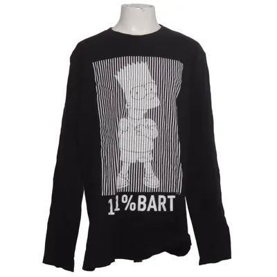 Langærmet t-shirt (Sort, Hvid) fra The Simpsons Bomuld