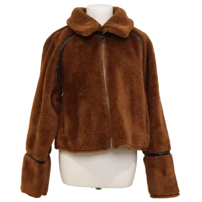 Shearlingjakke (Brun, Sort) fra Pull & Bear Polyester