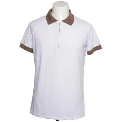 Polo shirt (White, Brown) from Coofandy Elastane, Polyester