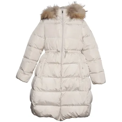 Daunenmantel (Weiß) von Il Gufo Daune, Feder, Pelz, Polyamid, Polyester