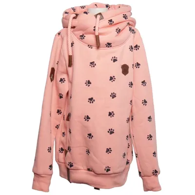 Hoodie (Pink, Black) from Vinte Cotton, Polyester