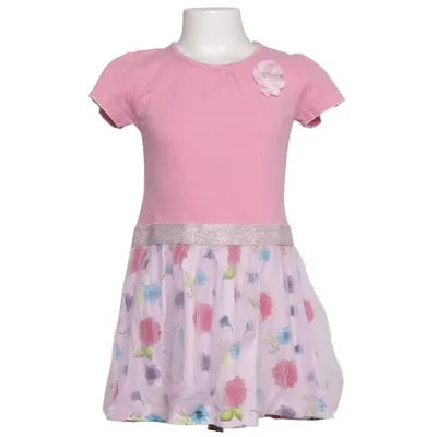 Dress (Pink, Multicolored) from Kids Cotton, Elastane, Polyester
