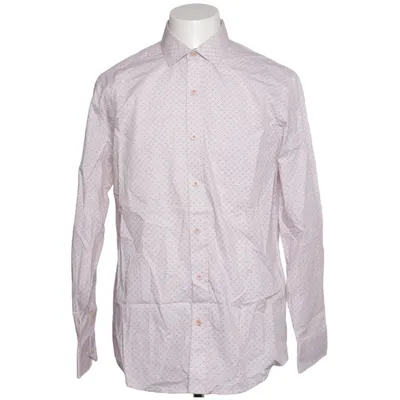 Shirt (White, Blue, Orange) from Johnston & Murphy Cotton