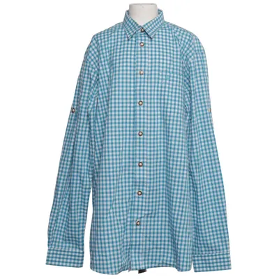 Chemise (Bleu, Blanc) de Os Trachten Coton, Polyester