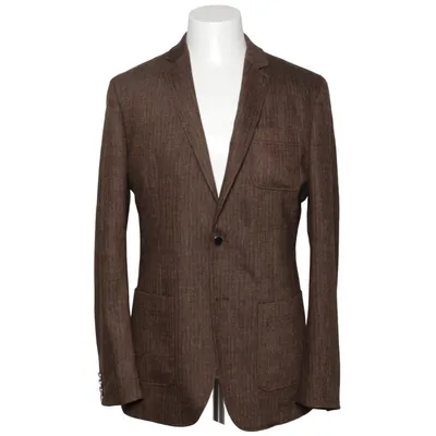 Blazer (Brown) from Dolce & Gabbana Polyamide, Wool
