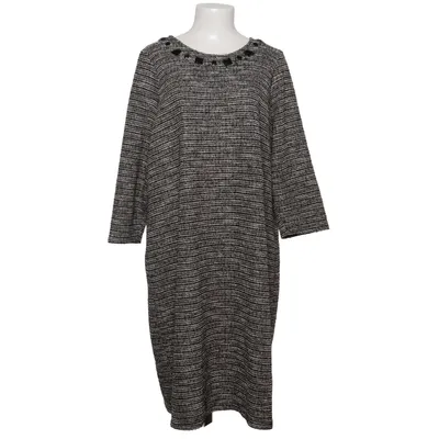 Dress (Black, White, Gray) from Antea Cotton, Metallic fiber, Polyester, Viscose