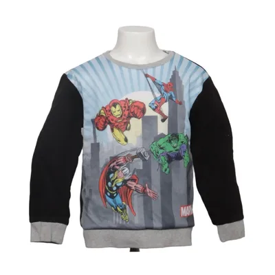 Sweatshirt (Sort, Blå, Flerfarvet) fra Marvel Comics Bomuld, Polyester
