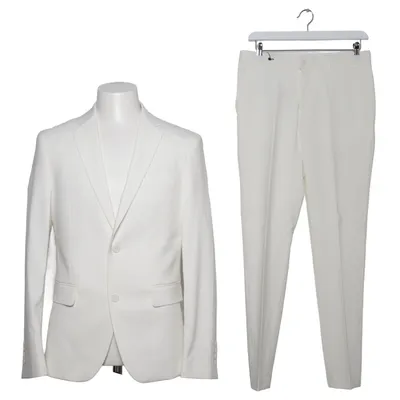 Jakkesæt (Hvid) fra Lindbergh White Elastan, Genanvendt polyester, Viscose