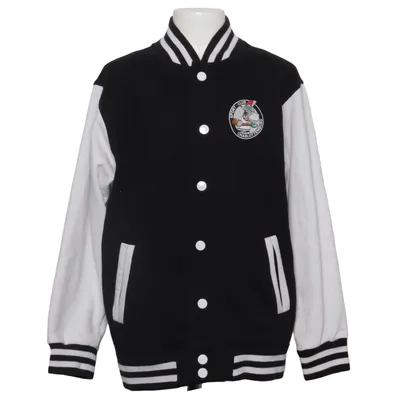 Collegejakke (Sort, Hvid) fra FDM Bomuld, Polyester