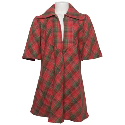 Klänning (Röd, Grön, Flerfärgad) från Diolen Polyester, Ull