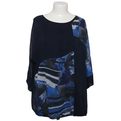 Top (Blue, Multicolored) from Ulla Popken Elastane, Polyester, Viscose