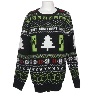 Kersttrui (Zwart, Meerkleurig) van Minecraft Acryl