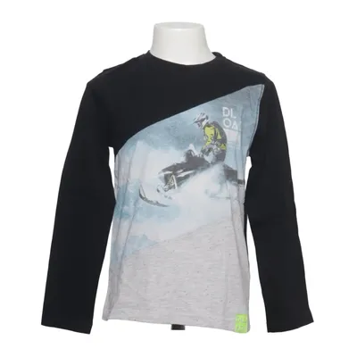 Langærmet t-shirt (Sort, Grå, Blå) fra Download Bomuld