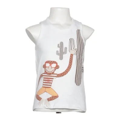 Tank Top (White, Brown, Yellow) from Vertbaudet Cotton