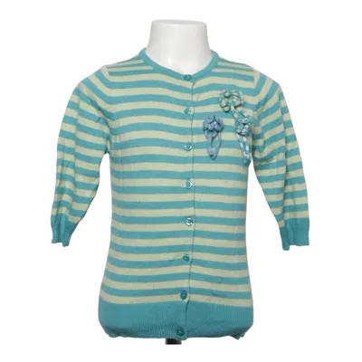 Strickjacke (Blau, Beige) von Marks & Spencer Autograph Angora, Kaschmir, Polyamid, Viskose