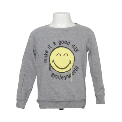 Collegetröja (Grå, Gul, Flerfärgad) från Smiley World Bomull, Polyester, Viskos
