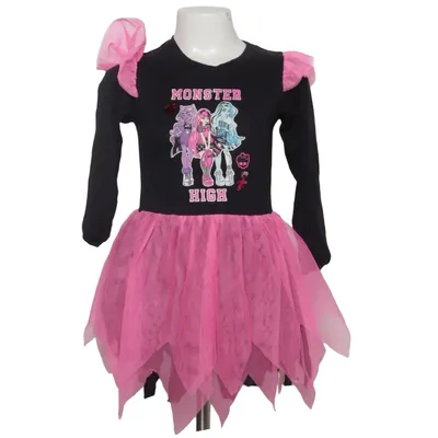 Feestkostuums (Zwart, Roze) van Monster High Katoen, Polyester