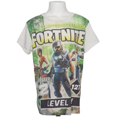 T-shirt (Blanc, Vert, Multicolore) de Fortnite Élasthane, Polyester, Viscose
