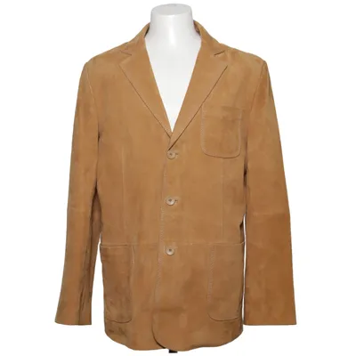 Leather blazer (Beige) from Mauritius Leather, Polyester