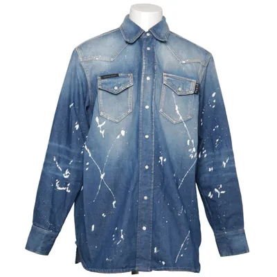 Jeansskjorte (Blå, Hvid) fra Philipp Plein Bomuld