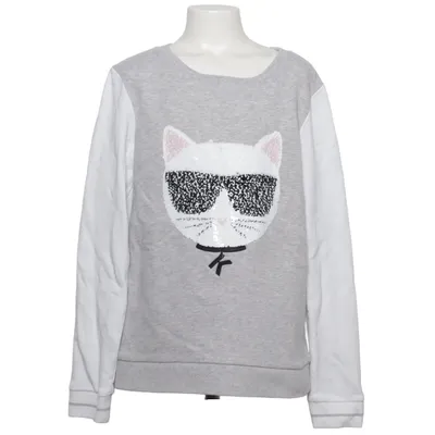 Collegetröja (Grå, Vit) från Karl Lagerfeld Kids Bomull, Elastan, Polyester