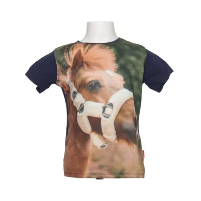 T-shirt (Blå, Brun, Flerfarvet) fra Red Horse Bomuld, Elastan, Polyester