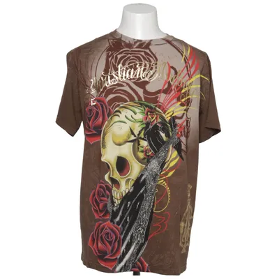 T-shirt (Brun, Flerfärgad) från Christian Audigier Bomull