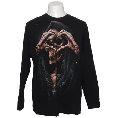 Lange mouwen shirt (Zwart, Meerkleurig) van Spiraldirect Katoen