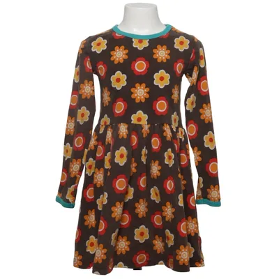 Dress (Brown, Multicolored) from Maxomorra Cotton, Elastane