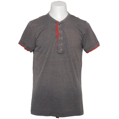 Henley shirt (Gray, Red) from Behype.