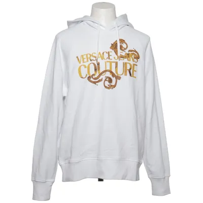Hoodie (White) from Versace Jeans Couture Cotton, Elastane