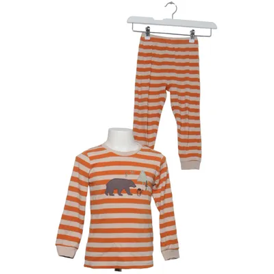 Pyjama (Orange, Weiß) von Sense Organics Bio-Baumwolle