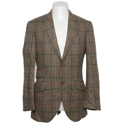 Blazer (Grijs, Bruin, Meerkleurig) van Hackett London Viscose, Wol