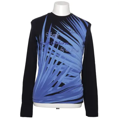 Long sleeve T-shirt (Black, Blue) from Versace Collection Cotton, Elastane