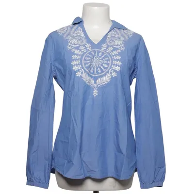 Blouse (Blauw, Wit) van Brigitte von Boch Katoen