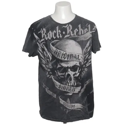 T-shirt (Grau) von Rock Rebel Baumwolle