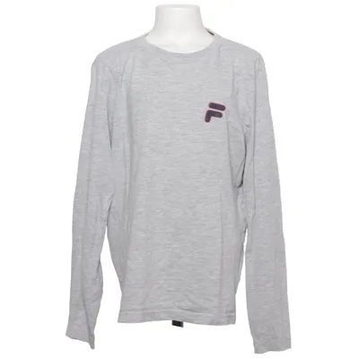 T-shirt à manches longues (Gris) de Fila Coton, Viscose